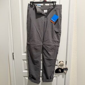 Columbia Women's Zip off convertible hiking Charcoal Cargo Pants